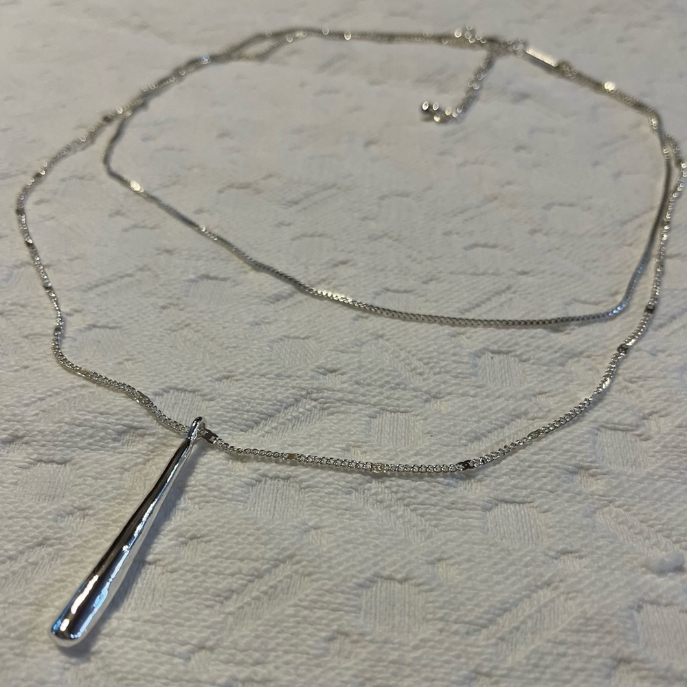 BN JennyBird double strand necklace with modern pendant